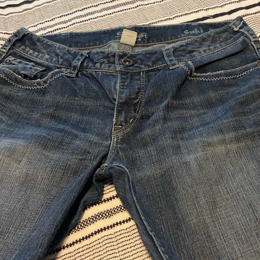 Silver Suki Flap Bootcut Low Rise Jeans Size 34/30